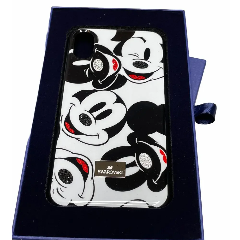 Swarovski Crystal Iphone X / XS Mickey Mouse Face Phone Case New